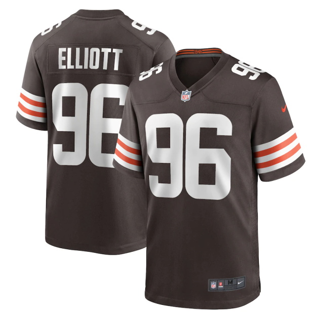 mens nike jordan elliott brown cleveland browns game jersey